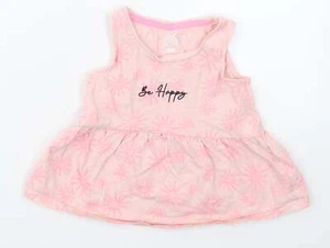 F&F Girls Pink Cotton blend Tank Size 3-4 Years - B - Picture 1 of 12