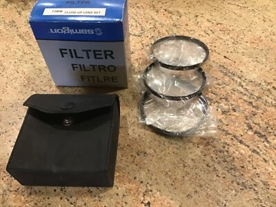 Samigon  +1 +2 +4 72mm Close-Up Macro Lens Filter Set kit with wallet - Image 1 of 2