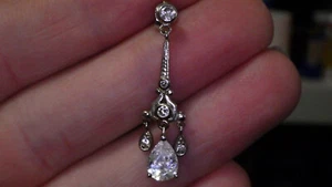 Rari orecchini pendenti antichi argento sterling 925 MJJ Matthew John Jessop - Foto 1 di 11