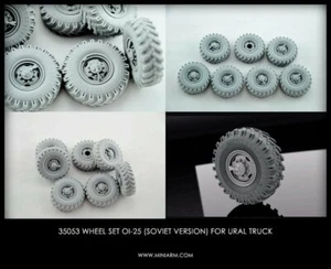 Miniarm MA-35053 1/35 Ural Truck Wheels Set OI-25 Soviet Version (7 pcs) - Foto 1 di 1