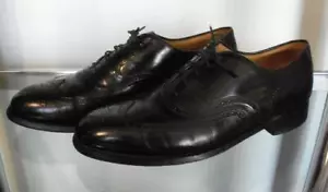 JOHNSTON & MURPHY LIMITIERTE KOLLEKTION WINGTIP OXFORD HERREN 9,5 C SCHWARZ - Bild 1 von 10