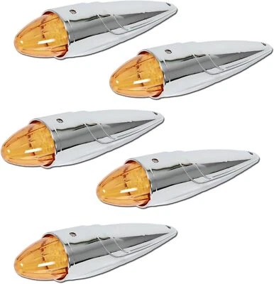 Luz marcadora de techo para cabina de torpedo ámbar 5x 17 LED para camión Kenworth Peterbilt Foto 1 de 4