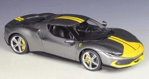 Bburago 1:18 Ferrari 296GTB Assetto Fiorano Diecast Racing Car Model Gray - Picture 1 of 3