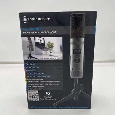Singing Machine ALL-IN-ONE Professional Microphone SMM2097 Condenser Universal - Image 1 of 2