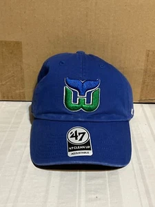 Sombrero ajustable azul limpieza Hartford Whalers NHL '47 marca retroceso - Imagen 1 de 5