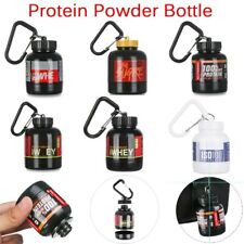 Llavero de proteína 100/200 ml mini botella de polvo portátil con embudo de salud