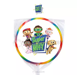 24 Super Why Kids 1.67" PBS Sticker Labels for Bag Lollipop Birthday Party Favor - Picture 1 of 3