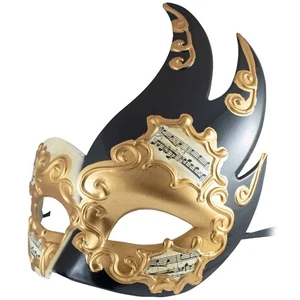 BLACK Womens MASQUERADE MASK | FILIGREE Venetian Phantom | Fancy Dress PROM BALL - Picture 1 of 6