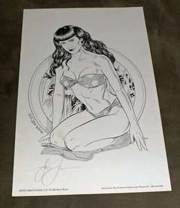 Betty: Beach tease Art Print - Signed by Steve Woron [11" x 17"] - Picture 1 of 2