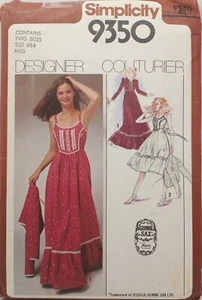 1970's Simplicity Misses' Dress Jacket Gunne Sax Pattern 9350 Size 6 8 UNCUT VTG - Picture 1 of 2