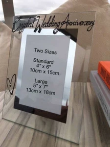 Personalised/Non Personalised 15th Anniversary Frames Port 3 Designs/2 Sizes - Picture 1 of 16