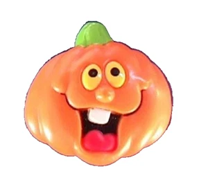 Russ PIN Halloween Vintage PUMPKIN Funny Face JOL 1980s Holiday Brooch - Picture 1 of 2