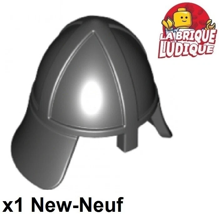 LEGO 1x Headgear Helm Ritter Castle Neck Schutz Nase Schwarz 3844 - Bild 1 von 1