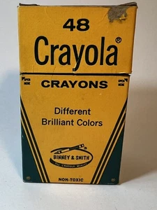 Pastelli Crayola 48 Colori Scatola Vintage Non Completa Colori Ritirati, Giallo Limone - Foto 1 di 16