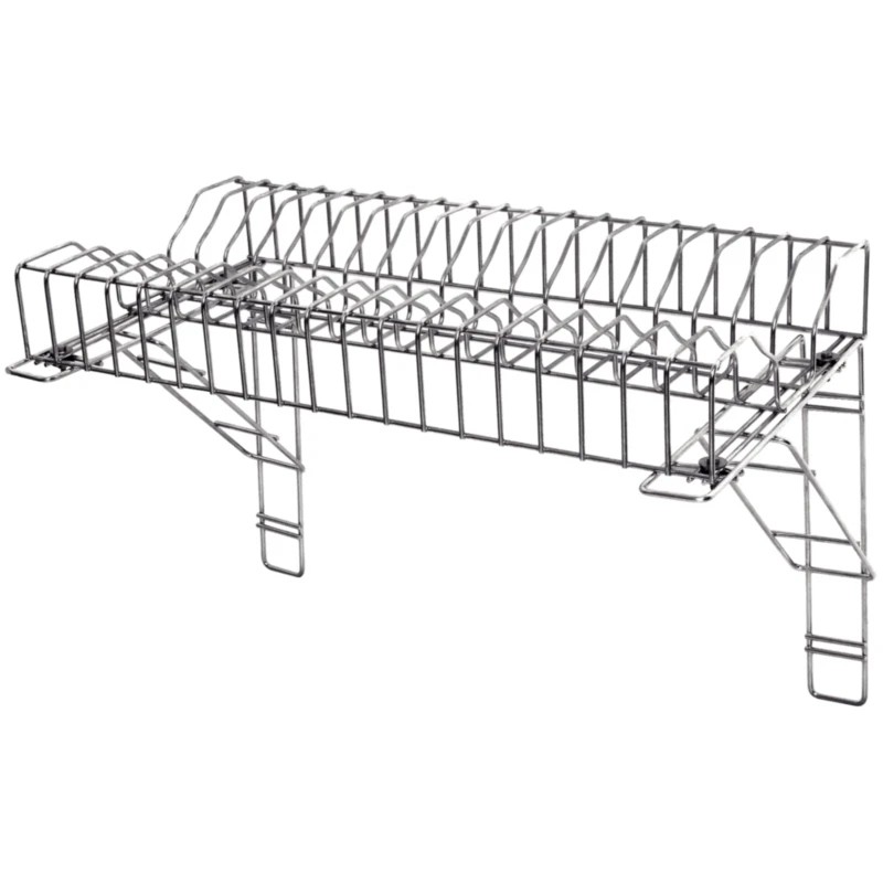Restaurant Plate Rack & 2 Wall Brackets Commercial Stainless Steel 60cm 24" - Image 1 of 3
