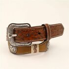 Ariat Youth Scalloped Embossed Belt - Medium Brown A1306644
