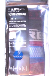 Paquete de 4 calzoncillos boxer RBX para hombre ropa interior calzoncillos oscuros de malla activa talla MED NUEVOS - Imagen 1 de 2