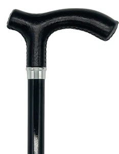 Classy Cane with Coconut Black Fritz Handle in Italian Leather - Picture 1 of 3