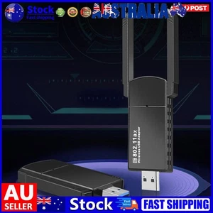 WiFi 6 USB Adapter External Wireless Adapter 1800Mbps for Desktop PC - Afbeelding 1 van 12
