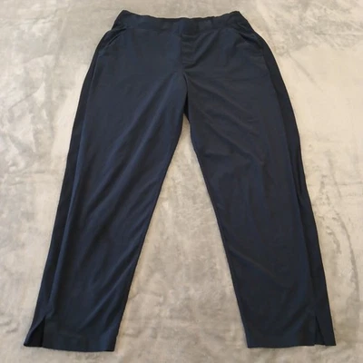 Athleta Ankle Pants Womens Size 10 Blue Pull On Pockets 32x26.5 High Rise - Image 1 of 4