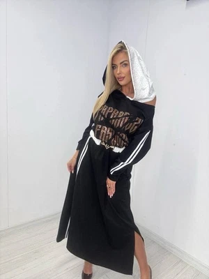 Vestido Largo de Lujo Limitado Con Cinturón Con Brillos Paparazzi Moda M-XL Foto 1 de 4