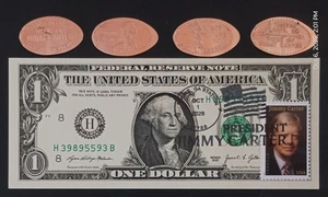 2025 Jimmy Carter Stamp Federal Reserve Note First Day Cover & COIN Set  FDC 707 - Picture 1 of 16