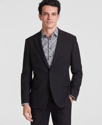 Traje Chaqueta Blazer Tallia Para Hombres Calce Clásico 44 S Negro Sólido Foto 1 de 4