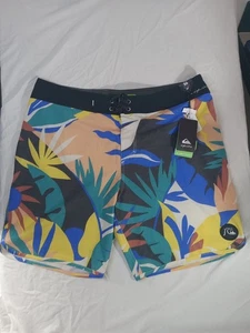 Quiksilver men’s board Shorts Highline Tropical flow size 36 Length 19” - Picture 1 of 15