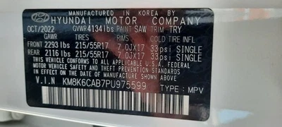 Chassis ECM Theft-locking Keyless Ignition Smart Key Fits 18-23 KONA 4331411 - Image 1 of 4