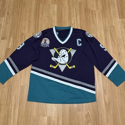 Paul Kariya Anaheim Mighty Ducks Mens Stitched Large Jersey  - Image 1 of 2