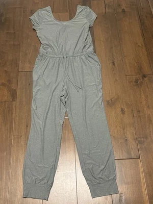 Mono mameluco informal de verano gris corazón Derek con lazo cintura y bolsillos talla grande Foto 1 de 4