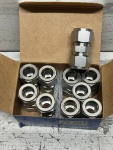 Box of 10 Swagelok SS-1010-6 5/8" Union Stainless Steel New - Picture 1 of 4