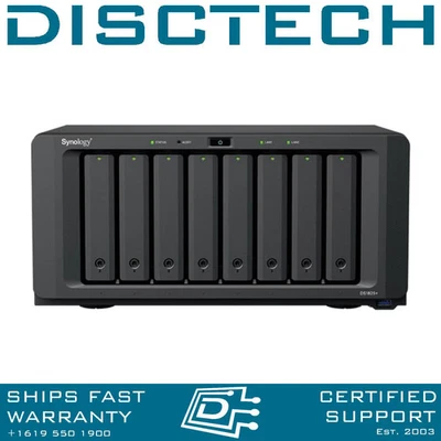 Synology 32TB DS1825+ 8-Bay 8x 4TB Enterprise SATA 24/7 8GB RAM NAS Server - Image 1 of 4