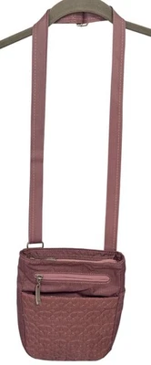 Sherpani Prima LE Nylon Crossbody  Quilted Bag Mauve Purple Travel Purse RFID - Image 1 of 4