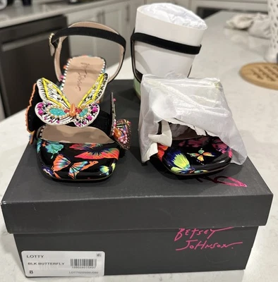 Women's - Betsey Johnson Butterfly Lotty Heels, Size 8 New - Image 1 of 4
