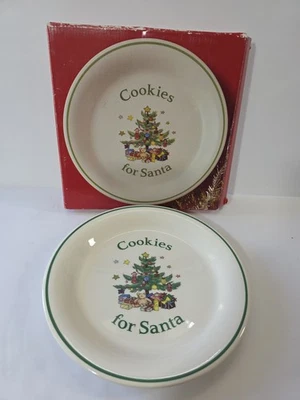 Plato Nikko Navidad "Galletas para Santa" 8", Caja Original, Hecho en Japón Foto 1 de 4