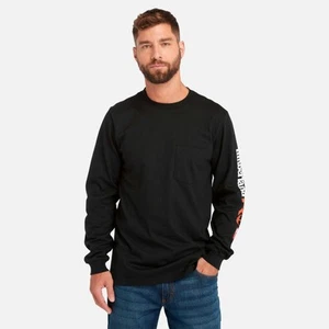 Men's Timberland PRO Cotton Core Flame-Resistant Long-Sleeve T-Shirt - Picture 1 of 31