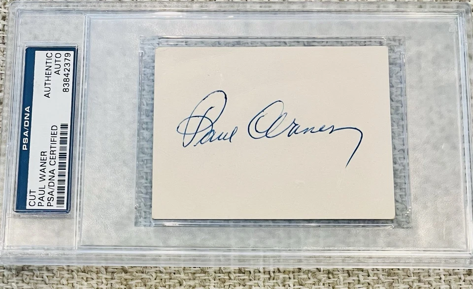 Paul Waner Pittsburgh Pirates Signed Cut Bold Autograph Died 1965 PSA/DNA Rare - Image 1 of 2