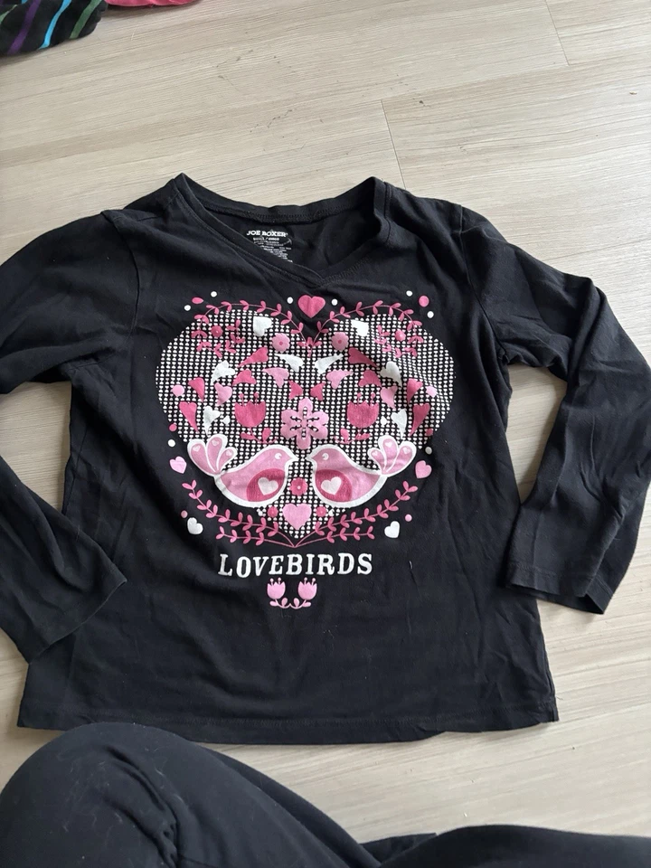 Top Boxers Pink Lovebirds Negro Manga Larga Y2K Joe Talla Pequeña Foto 1 de 4