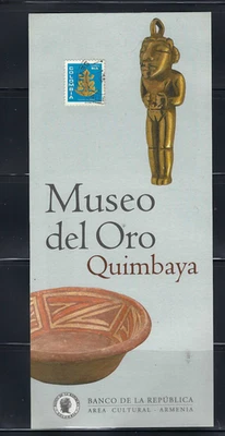 ''ARMENIA.- MUSEO DEL ORO QUIMBAYA.   VOLANTE Y STAMP- SOUVENIR.-   COLOMBIA - Image 1 of 2