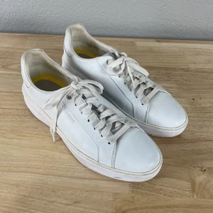 Cole Haan GrandPro Tennis Shoes Womens 10.5 White Leather Low Top Sneakers - Picture 1 of 8