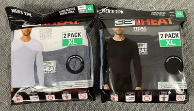 Paquete de 4 camisas 32 Degrees para hombre XL manga larga cuello redondo blancas grises (2) negras nuevas con etiquetas Foto 1 de 4