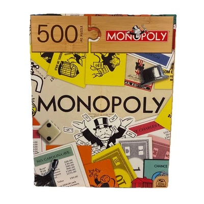 New! Open Box. Spin Master Monopoly 500 Pcs Jigsaw Puzzle  - Image 1 of 4