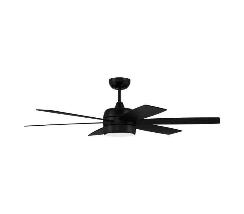 Craftmade TRV52FB6 Trevor 52" Ceiling Fan with Lights & Remote, Flat Black - Image 1 of 1