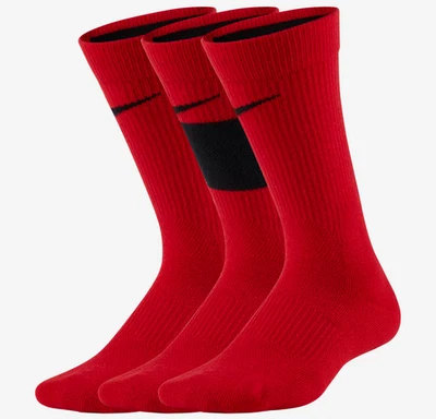 Calcetines Nike Elite Dri Fit Crew - CW6063 657 - Rojo Universitario / Negro - S (3Y-5Y) Foto 1 de 4