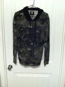 Sudadera con capucha de manga larga tejida gofre negra y verde térmica Ecko Unlimited grande para hombre - Imagen 1 de 6