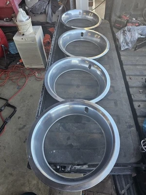 1968-1982 Corvette Rally Wheel Trim Ring Original GM 4 Clip 3 Inch Deep Driver - Image 1 of 4