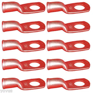 10 PACK 4ga Gauge 3/8 Ring Terminal golf cart car Battery cable wire COPPER lugs - Bild 1 von 3