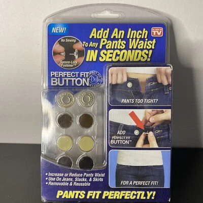 As Seen On TV Perfect Fit Button Add an Inch To Any Pants Waist In Seconds NEW - Image 1 of 2