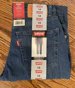 NEW Levis 511 Youth Size 14 (27 X 29) Slim Flex Stretch Pants Jeans Slim Fit - Picture 1 of 3
